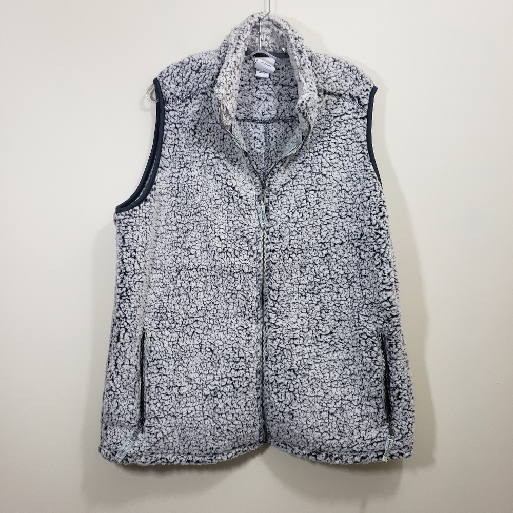 J. American shearling‎ feel fleece zip front vest